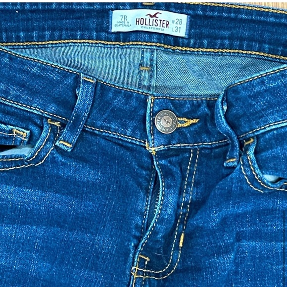 Hollister Jeans Size 7 Regular in Juniors Blue in Color - Picture 4 of 4